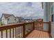 Deck overlooking a neighborhood with houses and a street at 996 Tender Dr, Apex, NC 27502