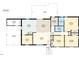 Detailed floor plan showcasing the layout of the home, including the kitchen, bedrooms, and living areas at 100 Upton Ct, Garner, NC 27529