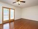 This is the living room which features hardwood floors, carpet, sliding glass doors and neutral color palette at 100 Upton Ct, Garner, NC 27529