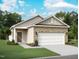 Charming single-Gathering home with a two-car garage, brick accents, and manicured front lawn at 1204 Solace Way, Rolesville, NC 27571