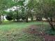 Lush backyard with mature trees, offering privacy and natural beauty, great for outdoor relaxation and activities at 1806 Rendall St, Burlington, NC 27215