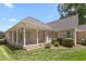 Spacious backyard with a covered porch and a well-maintained lawn at 2333 Grey Gables Dr, Burlington, NC 27215
