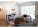 Cozy living area with natural light, comfortable seating, hardwood floors, and stylish decor at 2801 E Shoreham St, Durham, NC 27707