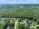 Aerial view of a residential neighborhood showcasing tree-lined streets and well-maintained homes at 2925 Dargan Hills Dr, Wake Forest, NC 27587