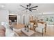 Bright and airy living room featuring hardwood floors, modern furniture, and stylish decor at 3032 Dixon Rd, Durham, NC 27707
