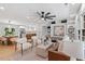 Open-concept living room seamlessly connects to the kitchen and dining area, perfect for entertaining at 3032 Dixon Rd, Durham, NC 27707
