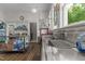 Spacious kitchen featuring stainless steel fixtures, modern appliances, and hardwood floors at 309 W Divine St, Dunn, NC 28334