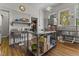 Commercial kitchen with stainless steel appliances and a center island at 309 W Divine St, Dunn, NC 28334