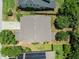 Birds eye view of the roof of the home, along with surrounding trees and landscape at 317 Striped Maple Ct, Apex, NC 27539