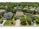 Aerial view of the home showcasing its location in a lush, green neighborhood at 317 Striped Maple Ct, Apex, NC 27539