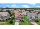Aerial view of a home with a manicured front lawn at 40 Horizon Trl, Garner, NC 27529