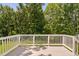 This outdoor deck provides ample space for relaxation or entertainment among the treetops at 6708 Wavcott Dr, Fuquay Varina, NC 27526