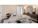 Comfortable office space featuring a desk, chair, decorative lighting, and neutral decor at 70 Freedom Heights Ln # 149, Smithfield, NC 27577