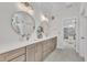 Elegant bathroom features dual vanities, stylish fixtures, and a separate glass shower at 800 Wilcox St, Raleigh, NC 27607