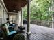 Covered patio with pillars, a ceiling fan, and outdoor seating at 820 Parkridge Dr, Clayton, NC 27527