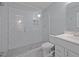 Modern bathroom featuring a glass shower and vanity at 926 Wimbleton Dr, Raleigh, NC 27609