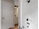 This bathroom provides a shower over tub and modern fixtures at 94 Black Walnut Dr # 201, Garner, NC 27529