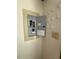 Home electrical panel with visible breakers and switches at 94 S Waters Edge Ln, Henderson, NC 27537