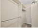 This walk-in closet is complete with custom shelving and clothing rods for maximum storage at 1005 Enderbury Dr, Raleigh, NC 27614