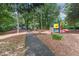 Community playground featuring swings, slides, and a mulched play area at 1006 Mingo Pl, Knightdale, NC 27545