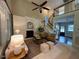 Open concept living room with fireplace, high ceilings, and lots of natural light at 1113 Bexley Hills Bend Bnd, Apex, NC 27502