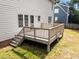 Wooden deck accessible from the home, perfect for outdoor entertaining at 114 Council Gap Ct, Cary, NC 27513