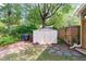 Spacious backyard with storage shed and grill at 1209 Edgevale Rd, Durham, NC 27701