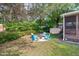 A delightful backyard space with a fire pit and screened porch for outdoor enjoyment at 1209 Edgevale Rd, Durham, NC 27701