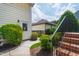 Brick stairs that lead to the back door of the home at 1304 Rodessa Run, Raleigh, NC 27607