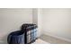 Empty walk-in closet with carpeted floor featuring luggage at 132 Yellow River Way, Garner, NC 27529