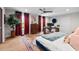 Inviting bedroom featuring a workspace, stylish decor, and large windows at 1504 Hemlock Hill Dr, Durham, NC 27703