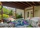 Inviting outdoor patio area featuring comfortable seating and a fire pit, complete with a patio rug at 1504 Hemlock Hill Dr, Durham, NC 27703