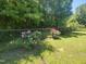 View of the fence line featuring a vibrant row of pink roses at 160 Inverness St, Zebulon, NC 27597