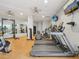 Well-equipped fitness center with treadmills, weights, and mirrored walls at 222 Glenwood Ave # 213, Raleigh, NC 27603