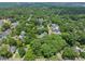 A beautiful aerial view of a tree-lined neighborhood with mature landscaping close to nearby city at 2400 Fairview Rd, Raleigh, NC 27608