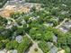 Aerial view of 2400 and 2404 homes with mature trees offering privacy in a charming, established neighborhood at 2400 Fairview Rd, Raleigh, NC 27608