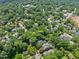 Aerial view of homes at 2400 and 2404 with mature trees, showcasing a well-established and peaceful neighborhood at 2400 Fairview Rd, Raleigh, NC 27608
