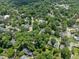 Aerial view showcasing a desirable neighborhood with tree-lined streets and well-kept homes offering a tranquil and inviting atmosphere at 2400 Fairview Rd, Raleigh, NC 27608