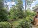 Lush backyard featuring mature trees and landscaping at 2400 Fairview Rd, Raleigh, NC 27608