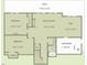 Basement floorplan featuring bedrooms, a bonus room, flex space, a bathroom, and unfinished storage space at 2612 Scarlet Sage Ct, Raleigh, NC 27613
