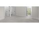 Spacious bedroom featuring neutral walls and carpet, complemented by white trim and doors at 3053 Roy Ct, Apex, NC 27523