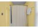 Bathroom featuring a shower with a striped curtain and a towel, highlighting a clean and functional space at 308 Trappers Sack Rd, Cary, NC 27513