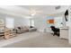 Spacious bonus room with carpet, a comfortable seating area, and a built-in desk at 3304 Buck Run Trl, Wake Forest, NC 27587
