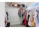 Walk-in closet with shelves and rods for organized storage, and a window for natural light at 385 Jackson Pond Dr, Smithfield, NC 27577