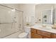 Bathroom offers a tub, shower, sink, and vanity providing a complete and comfortable space at 400 Indian Elm Ln, Cary, NC 27519
