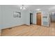 Bright room with hardwood floors and fresh paint at 502 Hillcrest Rd, Apex, NC 27502