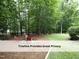 The backyard features a treeline that provides great privacy for outdoor activities and relaxation at 603 Red Cedar Cir, Durham, NC 27712
