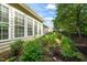 Beautiful backyard with lush landscaping and view of the house at 610 Mixboro Dr, Cary, NC 27519