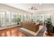 Bright living room with hardwood floors, natural light and access to the outdoors at 610 Mixboro Dr, Cary, NC 27519