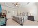 Comfortable main bedroom with walk-in closets and ensuite bathroom access at 610 Mixboro Dr, Cary, NC 27519